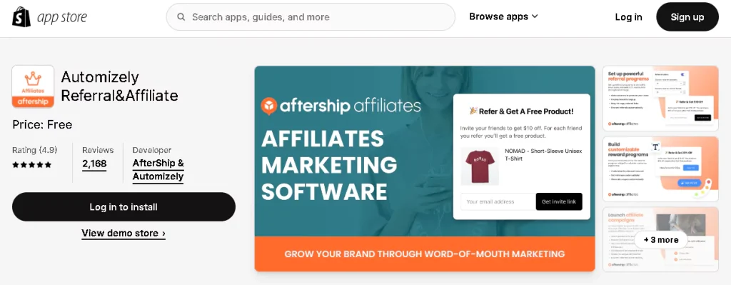 automizely referral affiliate