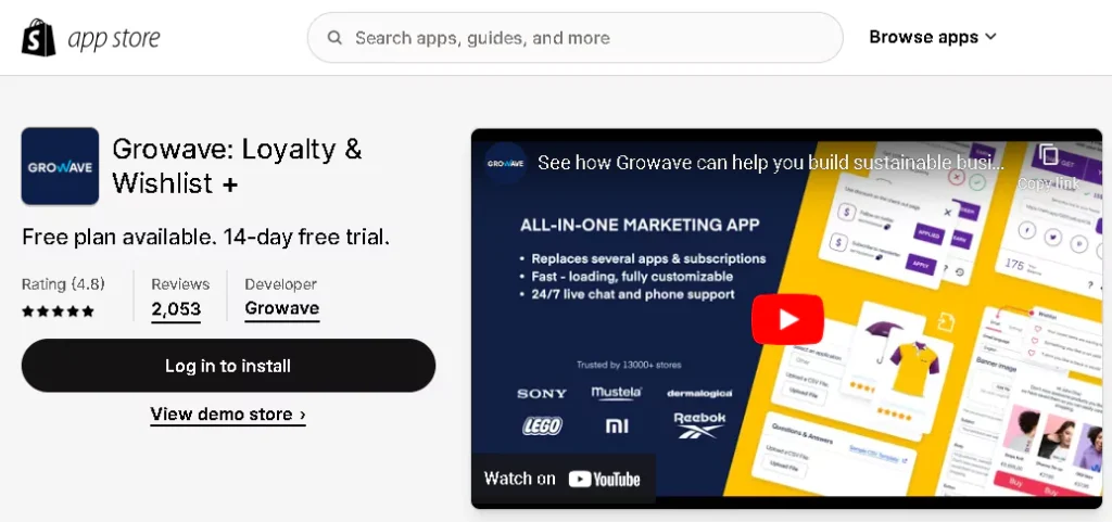 growave loyalty wishlist